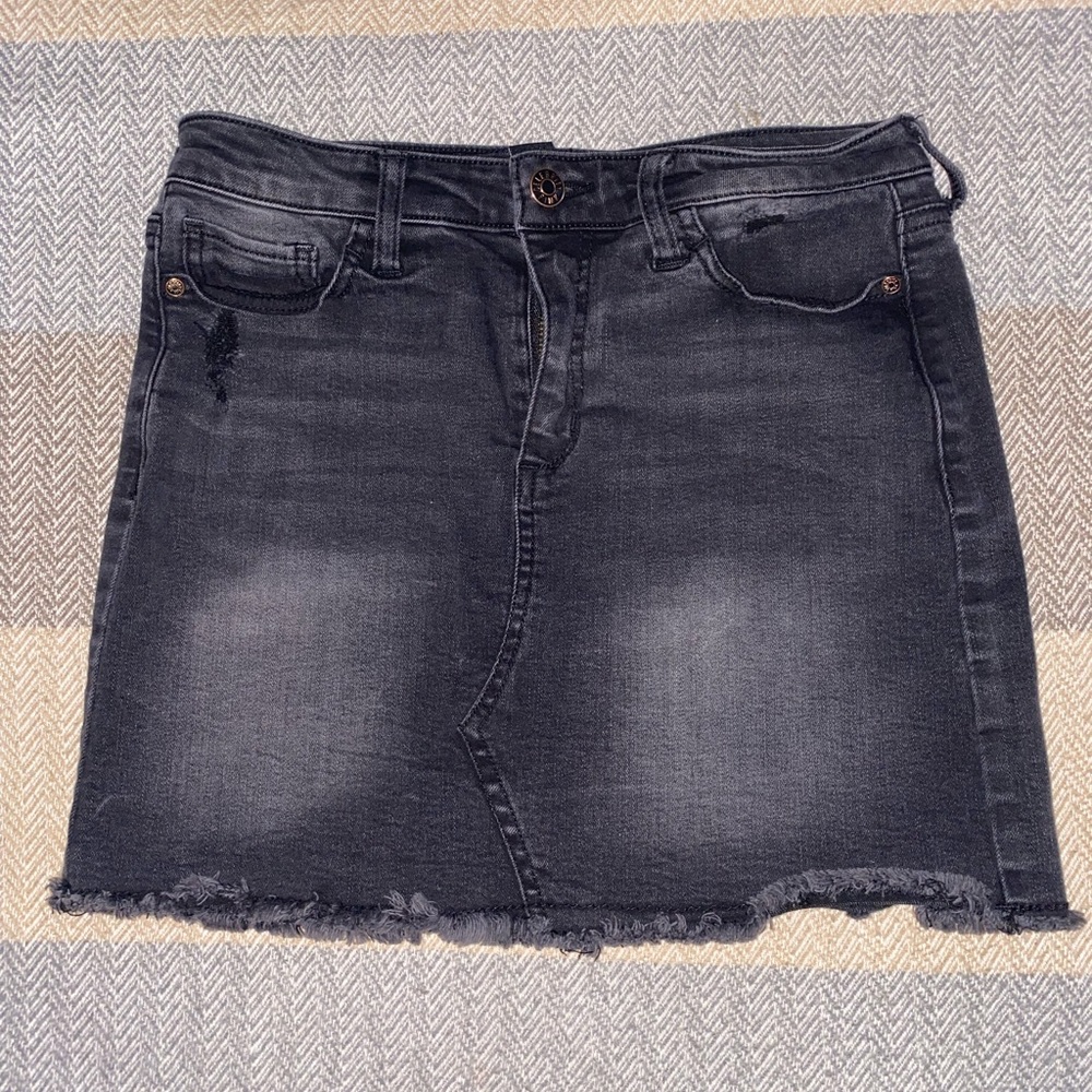 High Waisted Denim Skirt